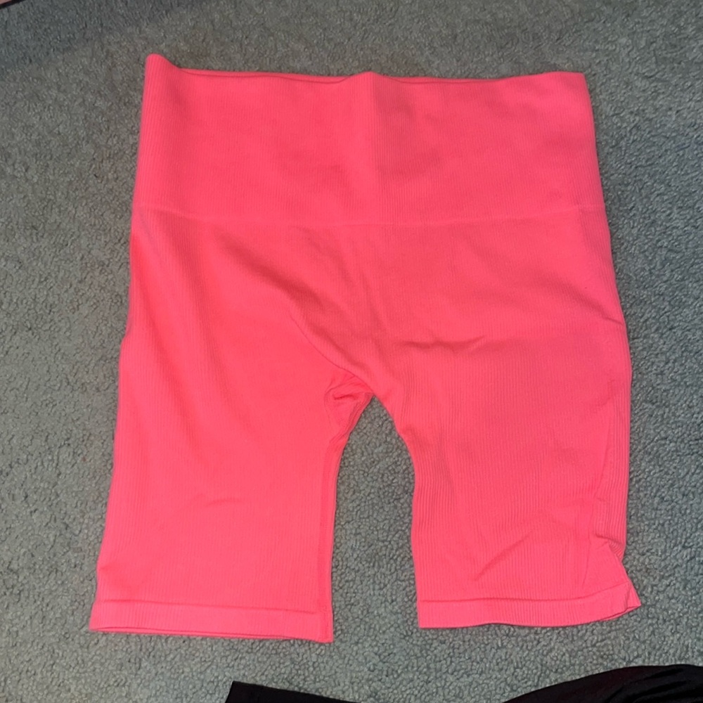 Hot pink biker shorts